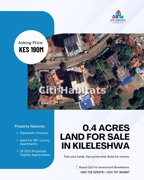 Land for sale in Kileleshwa