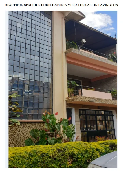 FOR SALE: Stunning Double-Storey Villa in Lavington