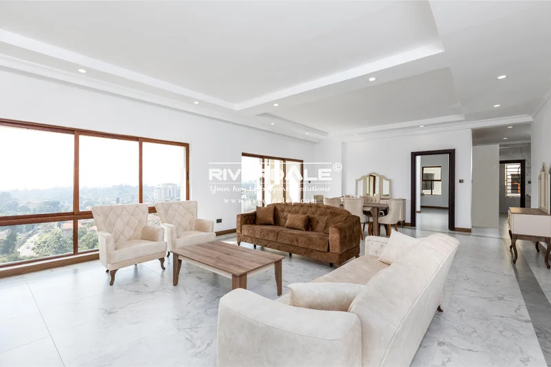 Beautiful Views Semi Furnished 3-Bedroom Apartment with SQ For Rent in Kileleshwa