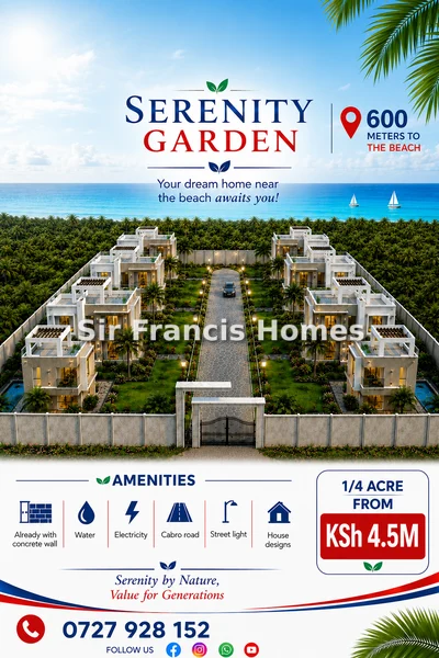 Land for sale in Diani
