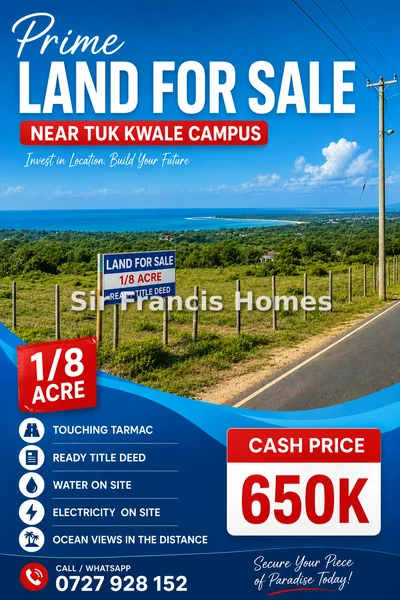 Land for sale in Ukunda