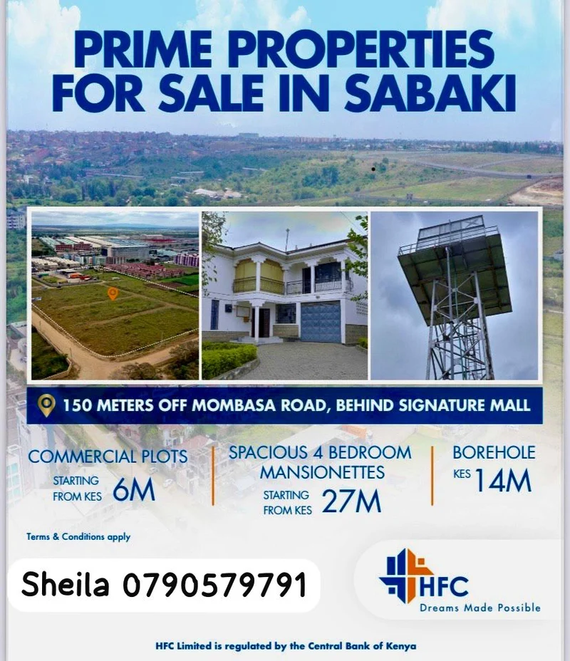 Spacious 4 bedroom maisonette on sale, 150 metre off Mombasa road behind signature mall