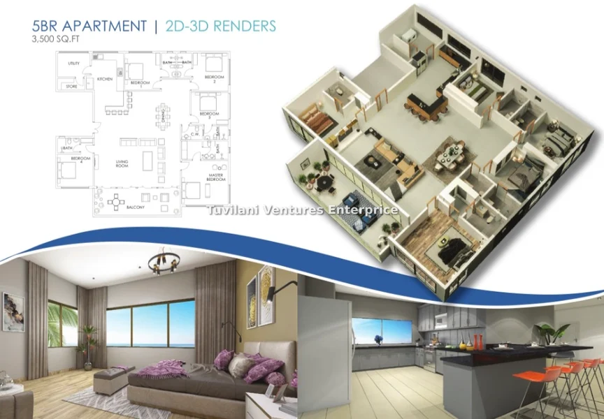 5-bedroom Apartment for sale in Nyali Area