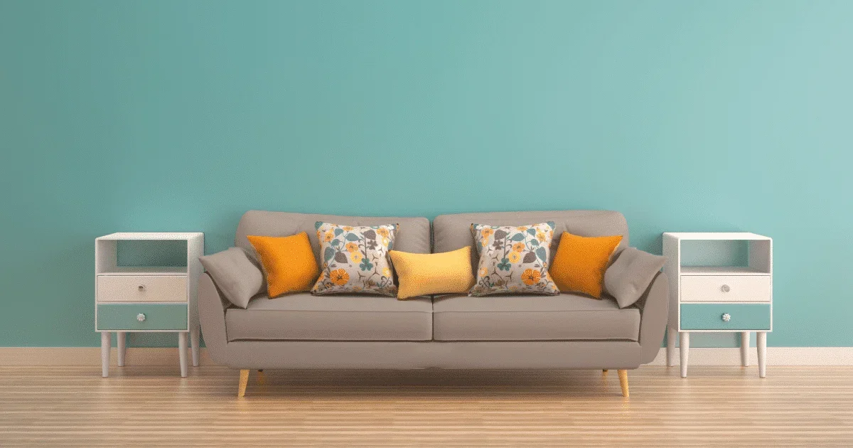 blue living room