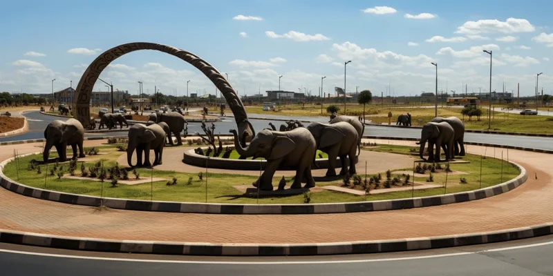 The Controversial Removal of Elephants on The Largest Roundabout in Mombasa