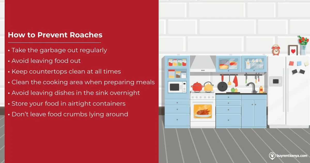list to prevent cockroaches